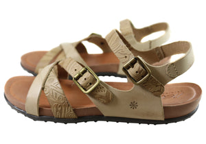 New Face Island Womens Comfortable Leather Sandals Made In Brazil