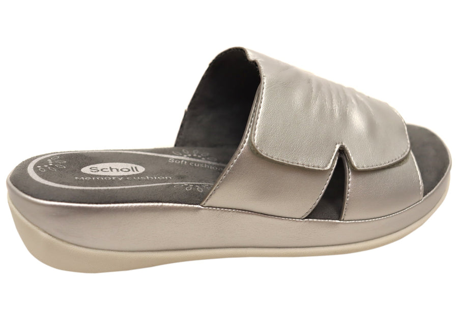 Scholl Orthaheel Cora Womens Comfortable Memory Foam Slide Sandals