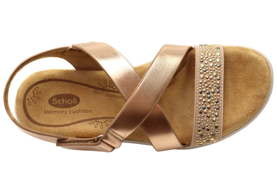 Scholl Orthaheel Sunny Womens Comfortable Memory Foam Sandals