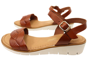 Lola Canales Erin Womens Comfortable Leather Sandals Made In Spain