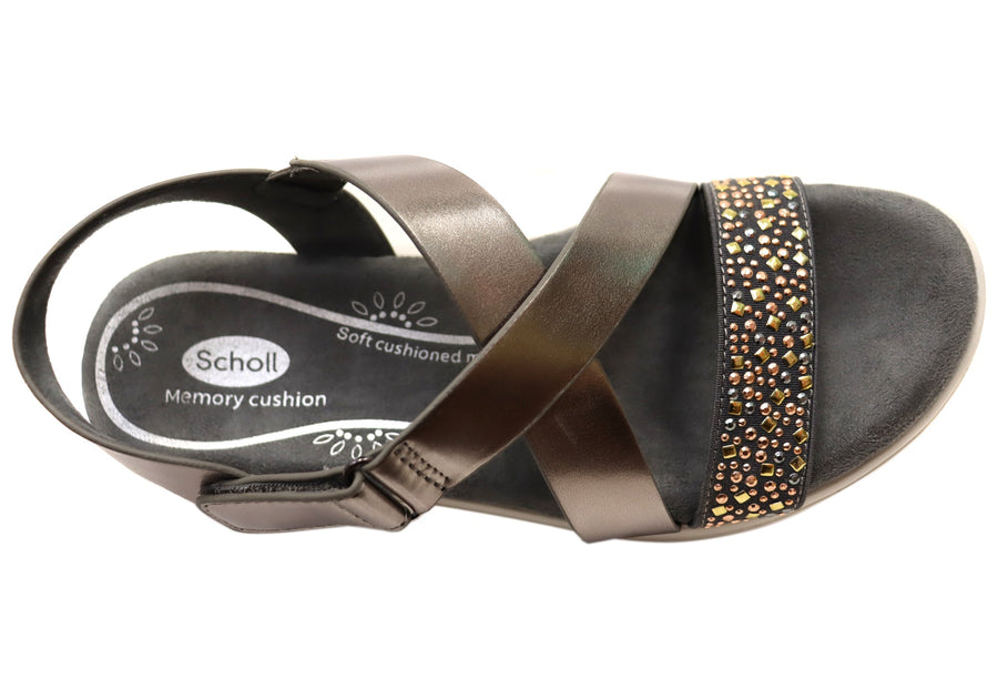 Scholl Orthaheel Sunny Womens Comfortable Memory Foam Sandals