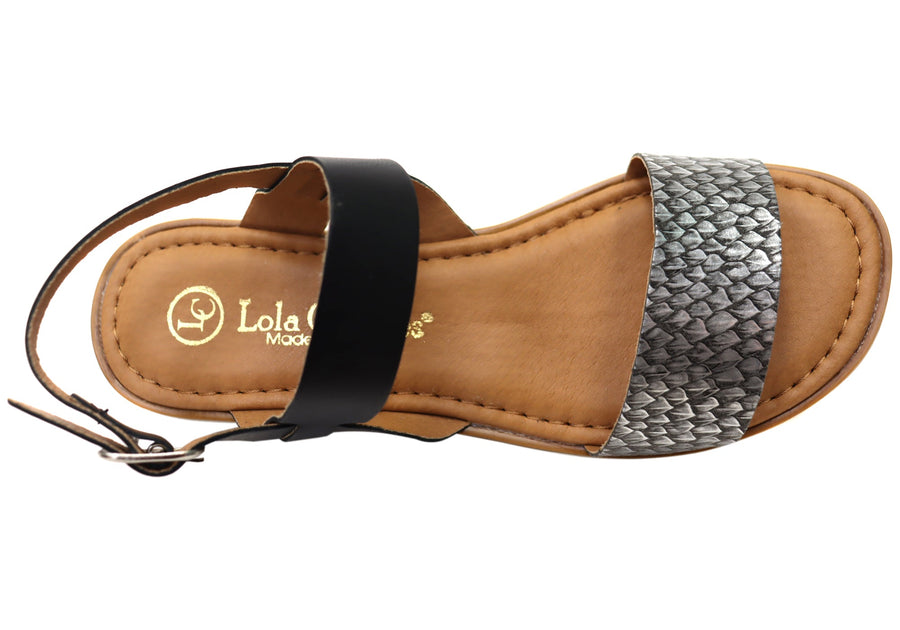 Lola Canales Amanda Womens Comfortable Leather Sandals Made In Spain
