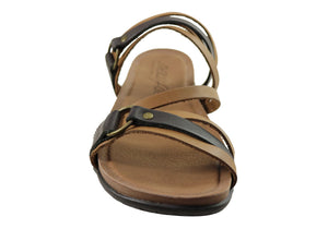 New Face Flick Womens Comfort Leather Slides Sandals Made In Brazil