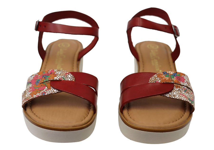 Lola Canales Ellie Womens Comfortable Leather Sandals Made In Spain