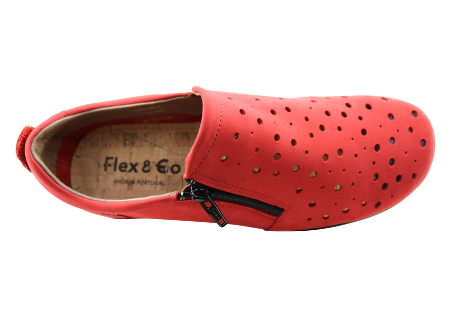 Flex & Go Aberdeen Womens Comfortable Leather Shoes Made In Portugal