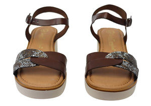 Lola Canales Ellie Womens Comfortable Leather Sandals Made In Spain