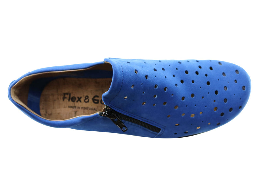 Flex & Go Aberdeen Womens Comfortable Leather Shoes Made In Portugal
