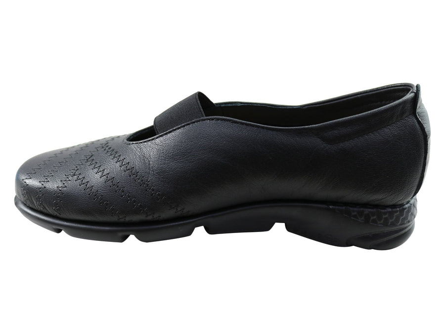 Flex & Go Hope Womens Comfortable Leather Shoes Made In Portugal
