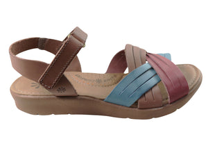 New Face Bellis Womens Comfortable Leather Sandals Made In Brazil