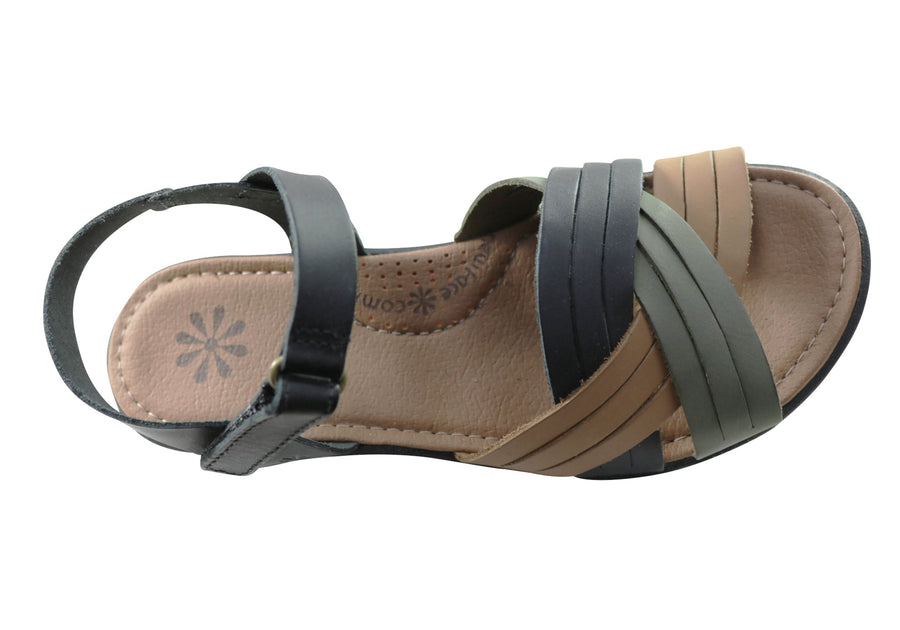 New Face Bellis Womens Comfortable Leather Sandals Made In Brazil