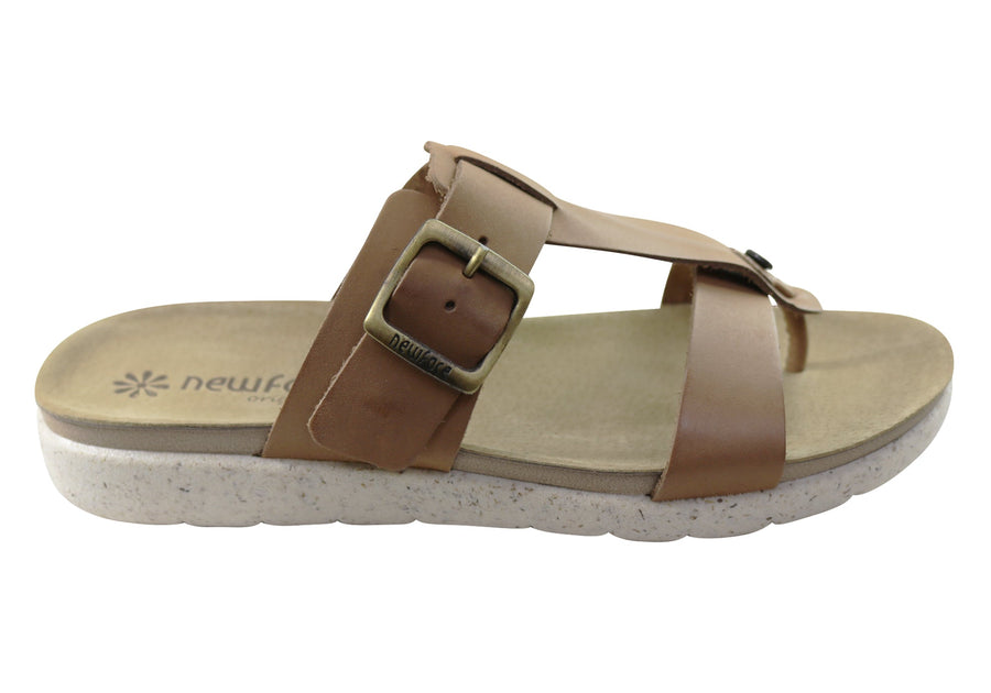 New Face Aloha Womens Comfort Leather Thongs Sandals Made In Brazil