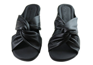 New Face Angie Womens Comfort Leather Slides Sandals Made In Brazil