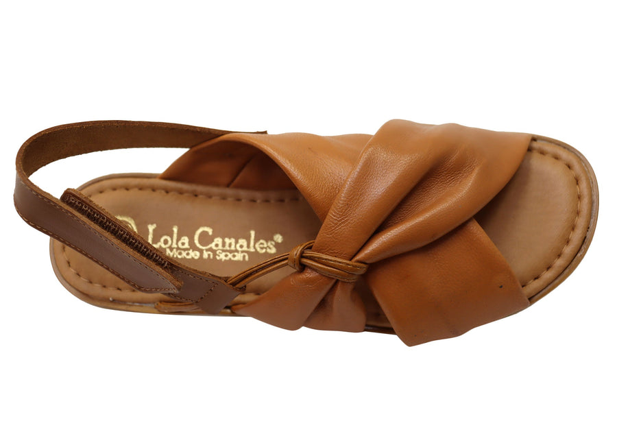 Lola Canales Kara Womens Comfortable Leather Sandals Made In Spain