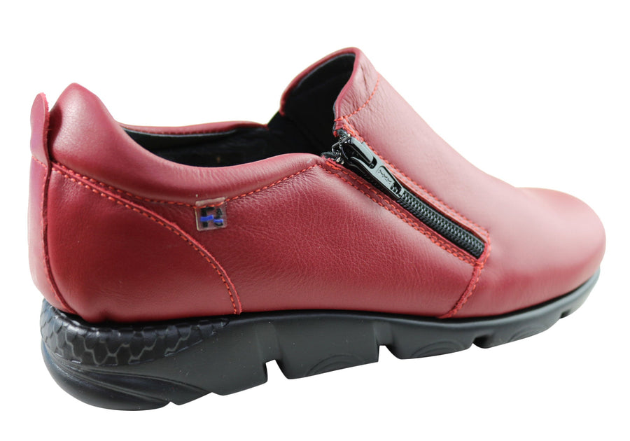 Flex & Go Hiedi Womens Comfortable Leather Shoes Made In Portugal