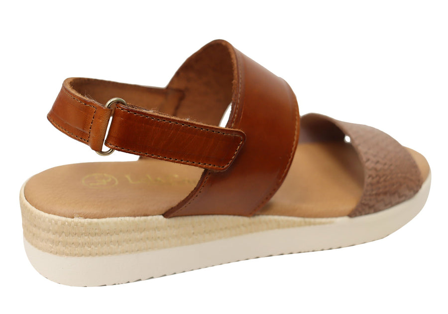 Lola Canales Natalie Womens Comfortable Leather Sandals Made In Spain