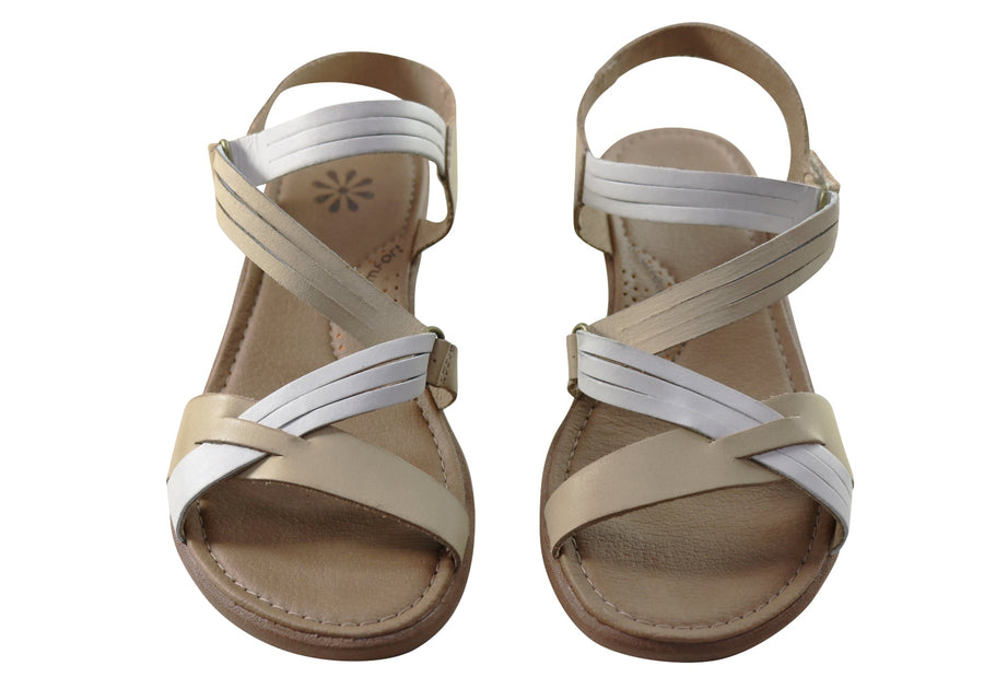 New Face Lottia Womens Comfortable Leather Sandals Made In Brazil