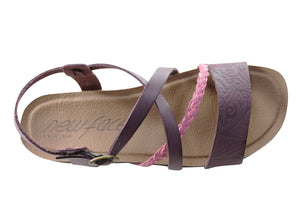 New Face Laurina Womens Comfortable Leather Sandals Made In Brazil