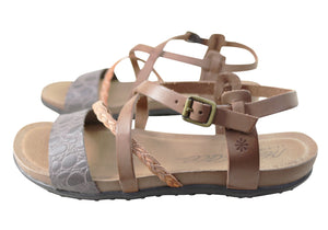New Face Laurina Womens Comfortable Leather Sandals Made In Brazil