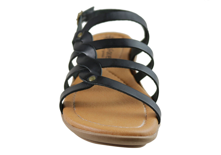 New Face Estella Womens Comfortable Leather Sandals Made In Brazil