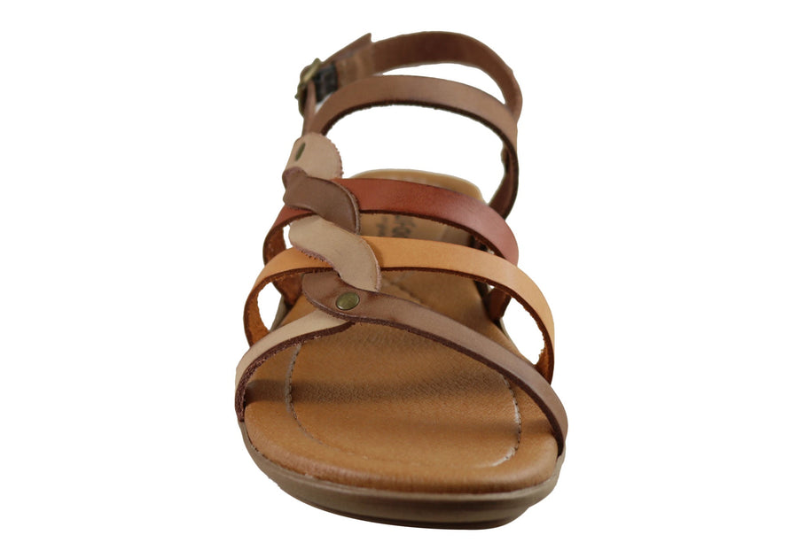 New Face Estella Womens Comfortable Leather Sandals Made In Brazil