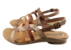 New Face Estella Womens Comfortable Leather Sandals Made In Brazil