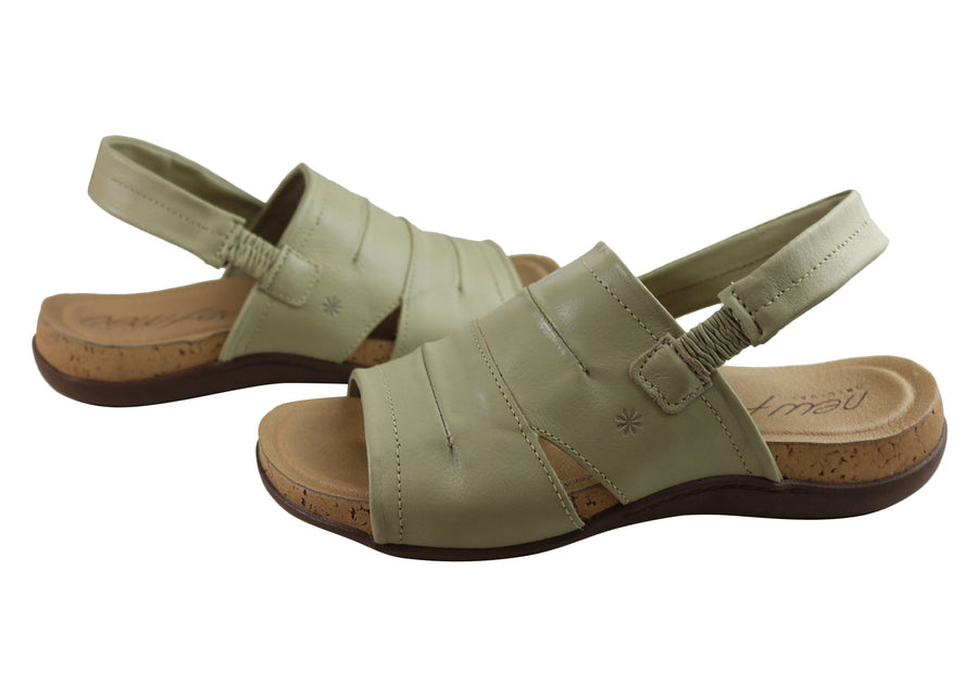 New Face Habour Womens Comfortable Leather Sandals Made In Brazil