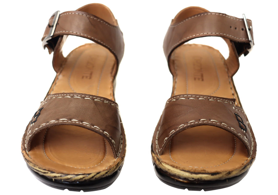 Orizonte Time Womens Comfortable European Leather Sandals