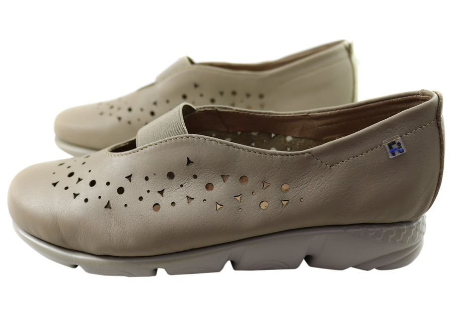 Flex & Go Anouk Womens Comfortable Leather Shoes Made In Portugal