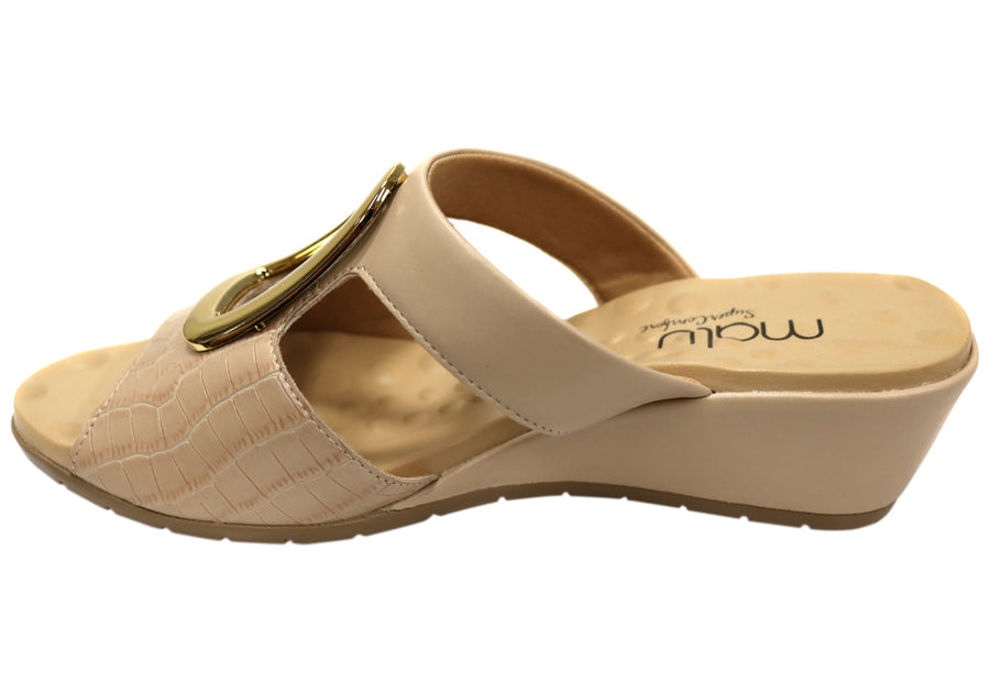 Malu Supercomfort Amosar Womens Comfort Wedge Slides Made In Brazil