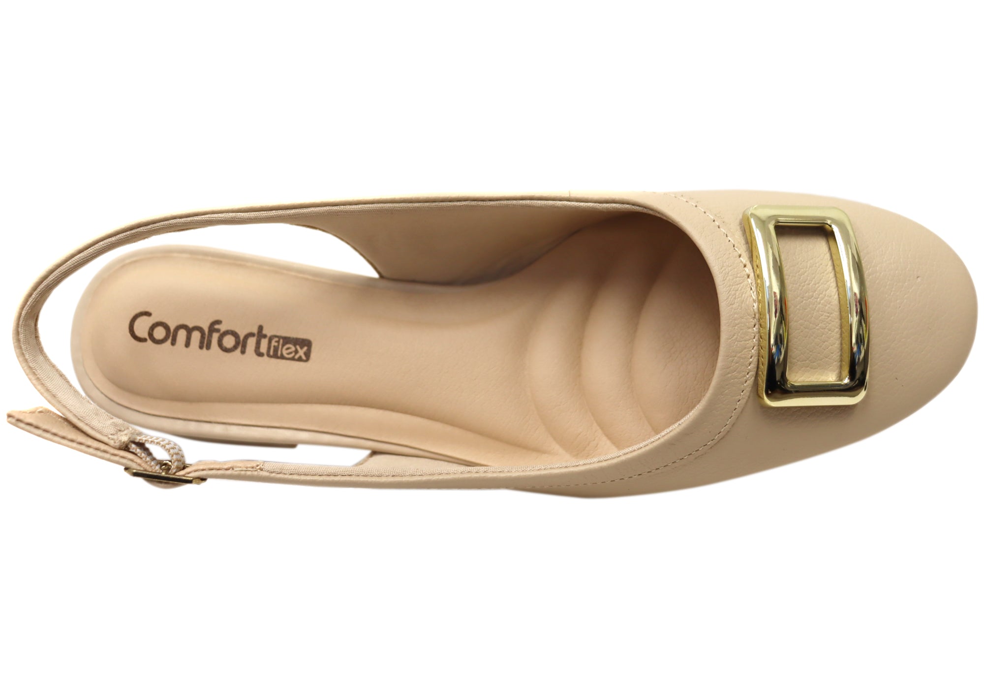 Comfortflex Tegan Womens Leather Low Heel Sling Back Shoes