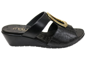 Malu Supercomfort Amosar Womens Comfort Wedge Slides Made In Brazil