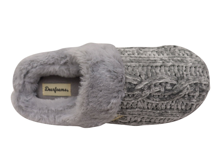 Dearfoam cable knit on sale slippers