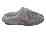 Dearfoams Womens Comfortable Claire Marled Chenille Knit Clog Slippers