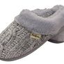 Dearfoams Womens Comfortable Claire Marled Chenille Knit Clog Slippers