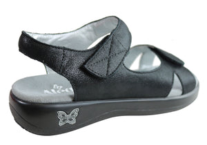 Alegria Joy Womens Comfortable Leather Adjustable Strap Sandals