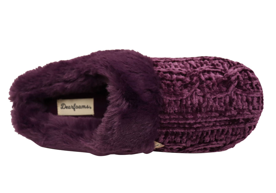 Purple dearfoam online slippers