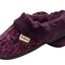 Dearfoams Womens Comfortable Claire Marled Chenille Knit Clog Slippers