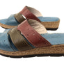 Orizonte Cottage Womens Comfortable European Leather Slides Sandals