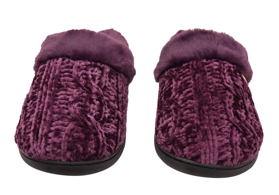 Purple best sale dearfoam slippers