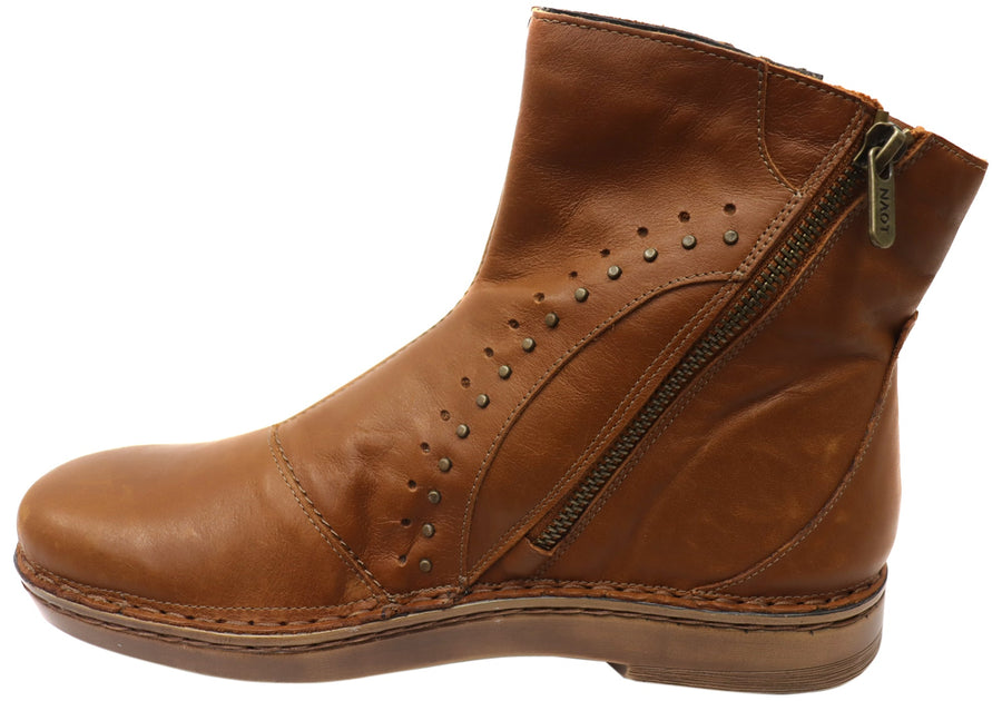 Naot Cetona Womens Wide Leather Comfortable Supportive Ankle Boots