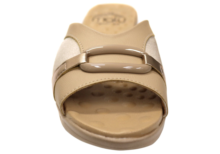 Malu Supercomfort Vixie Womens Comfortable Wedge Slides Made In Brazil