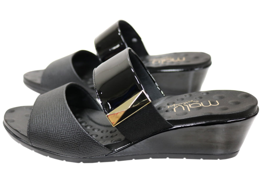 Malu Supercomfort Renay Womens Comfort Wedge Slides Made In Brazil