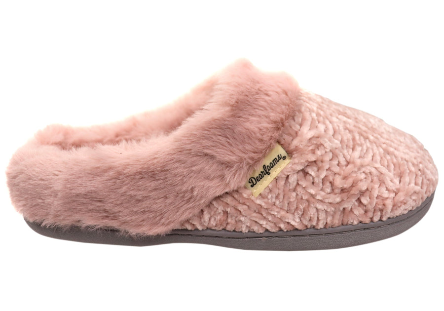 Dearfoam chenille 2025 clog slippers