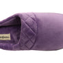 Dearfoams Womens Darcy Microfiber Velour Clog Wide Width Slippers