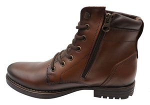 Pegada Julian Mens Comfortable Leather Boots Made In Brazil
