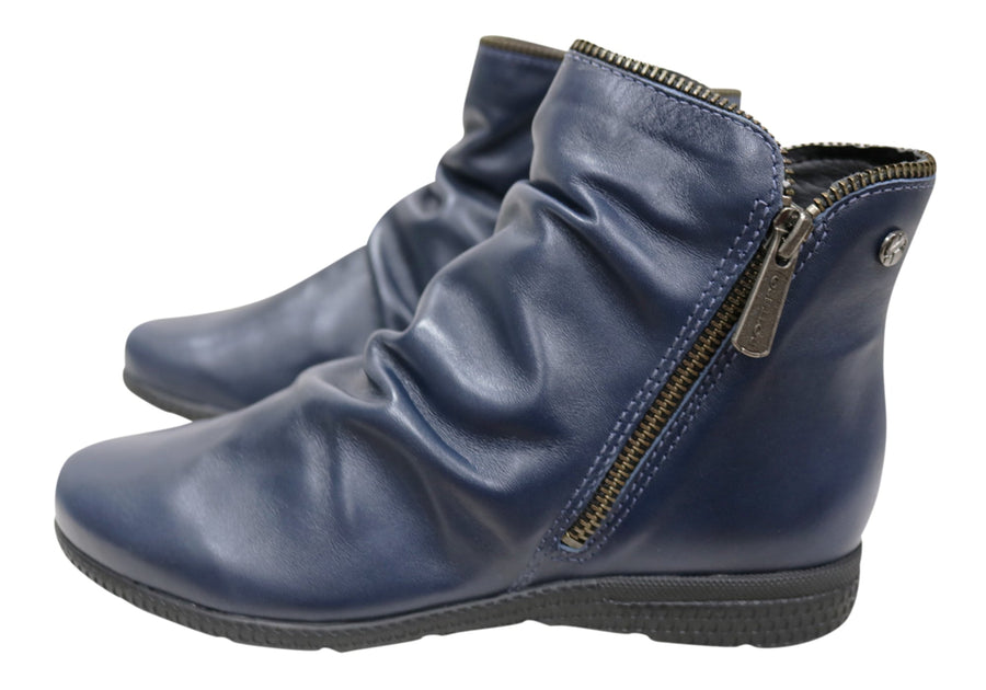 Bottero Mallory Womens Comfortable Leather Ankle Boots Made In Brazil