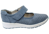 Jana Anne Womens Mary Jane Wide Fit Shoes With Cushioned Footbed