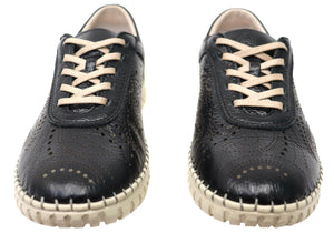 Orizonte Hazel Womens European Comfortable Leather Lace Up Shoes