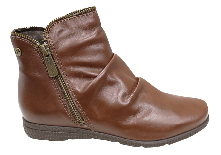 Bottero Mallory Womens Comfortable Leather Ankle Boots Made In Brazil