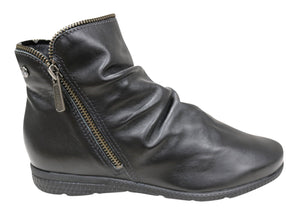 Bottero Mallory Womens Comfortable Leather Ankle Boots Made In Brazil